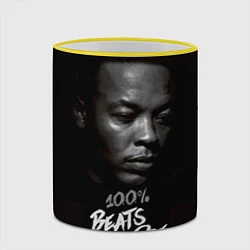 Кружка 3D Dr. Dre: 100% Beats, цвет: 3D-желтый кант — фото 2
