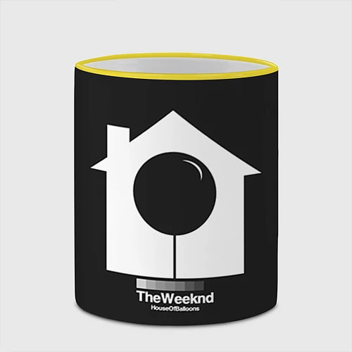 Кружка цветная The Weeknd: House of Ballons / 3D-Желтый кант – фото 2
