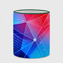 Кружка 3D Коды, цвет: 3D-зеленый кант — фото 2