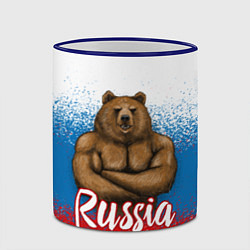 Кружка 3D Russian Bear, цвет: 3D-синий кант — фото 2
