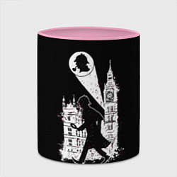 Кружка 3D Шерлок Холмс, цвет: 3D-белый + розовый — фото 2