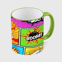 Кружка 3D Pop Art, цвет: 3D-светло-зеленый кант