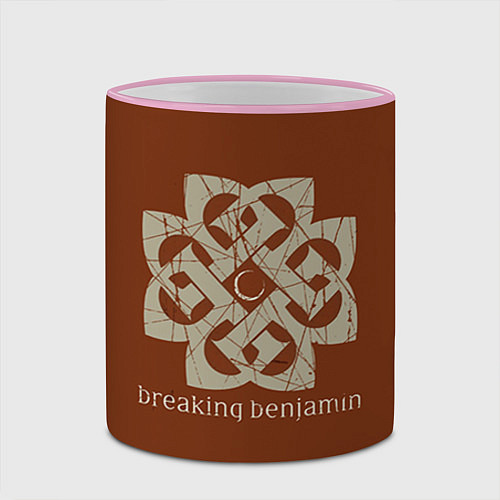 Кружка цветная Breaking Benjamin: Angels fall / 3D-Розовый кант – фото 2