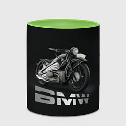 Кружка 3D Мотоцикл BMW, цвет: 3D-белый + светло-зеленый — фото 2