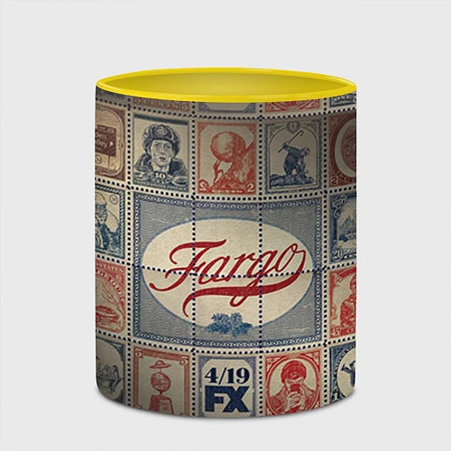 Кружка цветная Fargo brands / 3D-Белый + желтый – фото 2