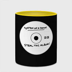 Кружка 3D SOAD: Steal this album, цвет: 3D-белый + желтый — фото 2