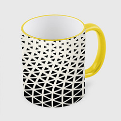 Кружка 3D Необычный узор, цвет: 3D-желтый кант