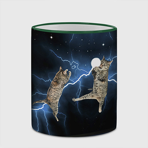 Кружка цветная Cat 8 / 3D-Зеленый кант – фото 2