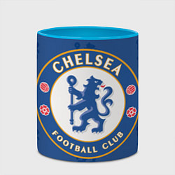 Кружка 3D Chelsea FC: Yokohama Tyres, цвет: 3D-белый + небесно-голубой — фото 2