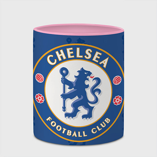 Кружка цветная Chelsea FC: Yokohama Tyres / 3D-Белый + розовый – фото 2