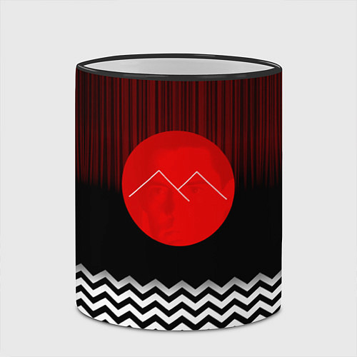 Кружка цветная Twin Peaks Sun / 3D-Черный кант – фото 2