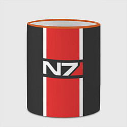 Кружка 3D Mass Effect: N7, цвет: 3D-оранжевый кант — фото 2