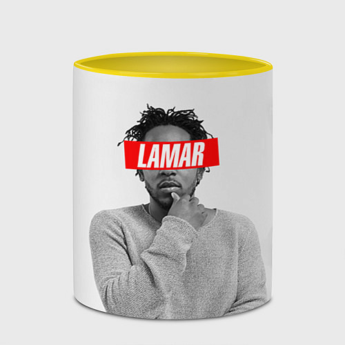 Кружка цветная Lamar Supreme / 3D-Белый + желтый – фото 2