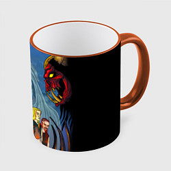 Кружка 3D Dethklok: Heroes, цвет: 3D-оранжевый кант