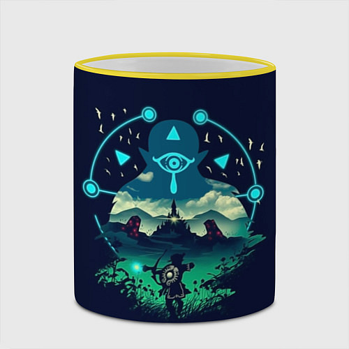 Кружка цветная The Legend of Zelda / 3D-Желтый кант – фото 2