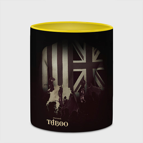 Кружка цветная Taboo London / 3D-Белый + желтый – фото 2