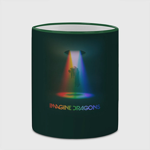 Кружка цветная Imagine Dragons Light / 3D-Зеленый кант – фото 2