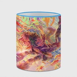 Кружка 3D Моя геройская академия, цвет: 3D-небесно-голубой кант — фото 2