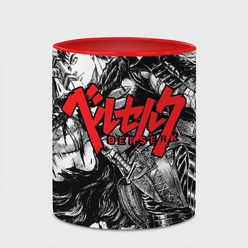 Кружка цветная Berserk / 3D-Белый + красный – фото 2