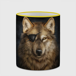 Кружка 3D Морской волк, цвет: 3D-желтый кант — фото 2