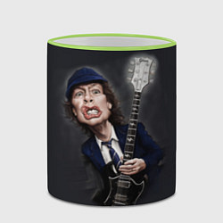 Кружка 3D AC/DC: Guitarist, цвет: 3D-светло-зеленый кант — фото 2