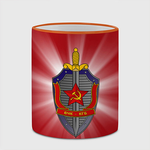 Кружка цветная КГБ / 3D-Оранжевый кант – фото 2