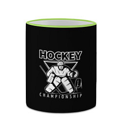 Кружка 3D Hockey Championship, цвет: 3D-светло-зеленый кант — фото 2