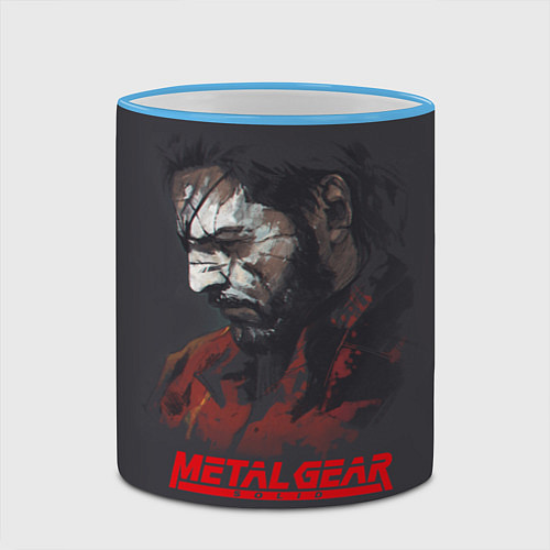 Кружка цветная Metal Gear Solid / 3D-Небесно-голубой кант – фото 2