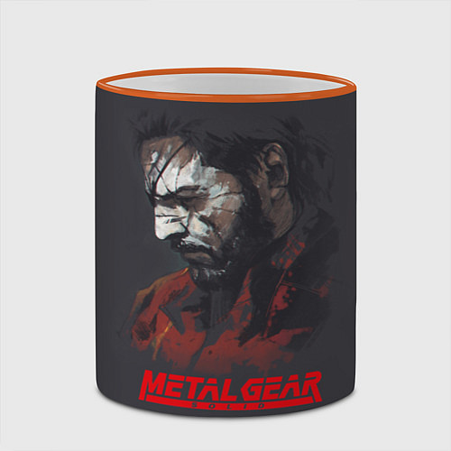 Кружка цветная Metal Gear Solid / 3D-Оранжевый кант – фото 2