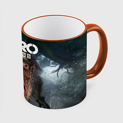Кружка 3D Metro Exodus, цвет: 3D-оранжевый кант
