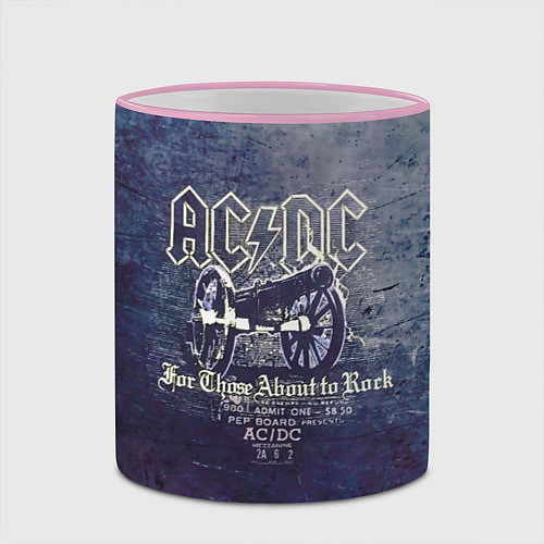 Кружка цветная ACDC пушка / 3D-Розовый кант – фото 2