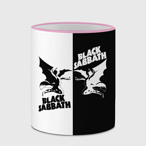 Кружка цветная Black Sabbath / 3D-Розовый кант – фото 2