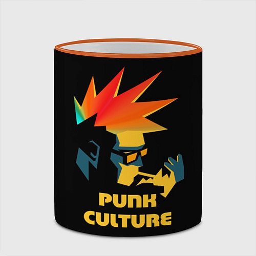 Кружка цветная Punk Culture / 3D-Оранжевый кант – фото 2