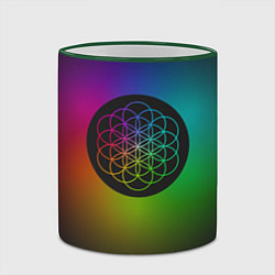 Кружка 3D Coldplay Colour, цвет: 3D-зеленый кант — фото 2