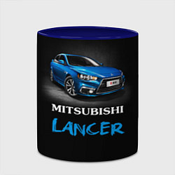 Кружка 3D Mitsubishi Lancer, цвет: 3D-белый + синий — фото 2