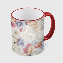 Кружка 3D Букет из роз, цвет: 3D-красный кант