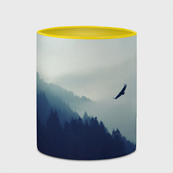 Кружка 3D Орел над Лесом, цвет: 3D-белый + желтый — фото 2