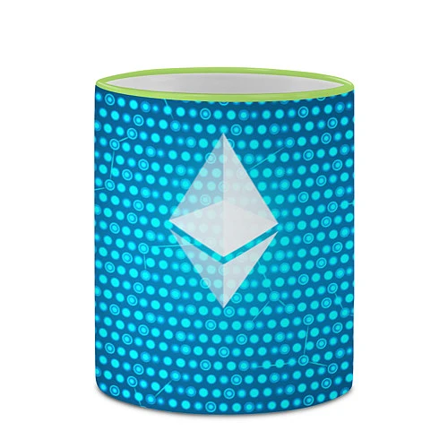 Кружка цветная Blue Ethereum / 3D-Светло-зеленый кант – фото 2