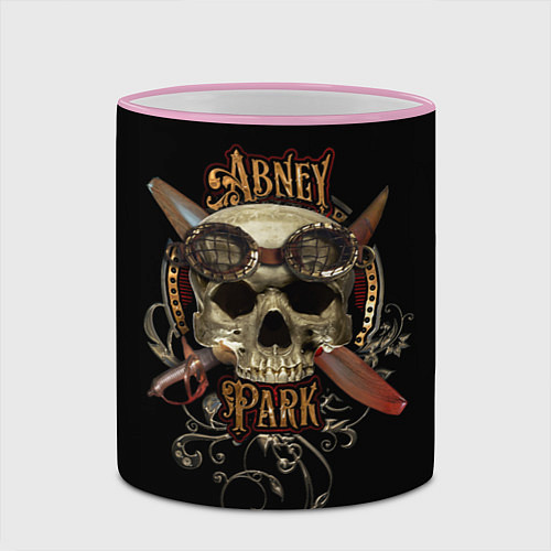 Кружка цветная Abney Park: Biker / 3D-Розовый кант – фото 2