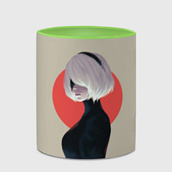 Кружка 3D Nier Automata, цвет: 3D-белый + светло-зеленый — фото 2