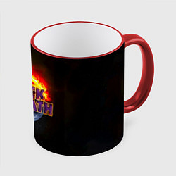 Кружка 3D Black Sabbath земля в огне, цвет: 3D-красный кант