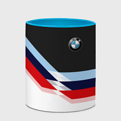 Кружка 3D BMW M SPORT, цвет: 3D-белый + небесно-голубой — фото 2