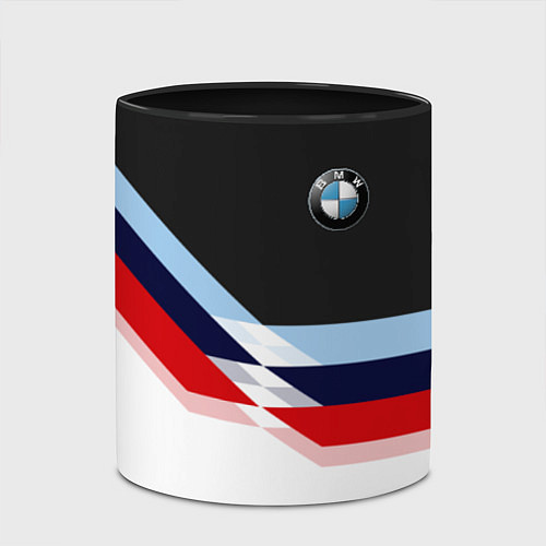 Кружка цветная BMW M SPORT / 3D-Белый + черный – фото 2