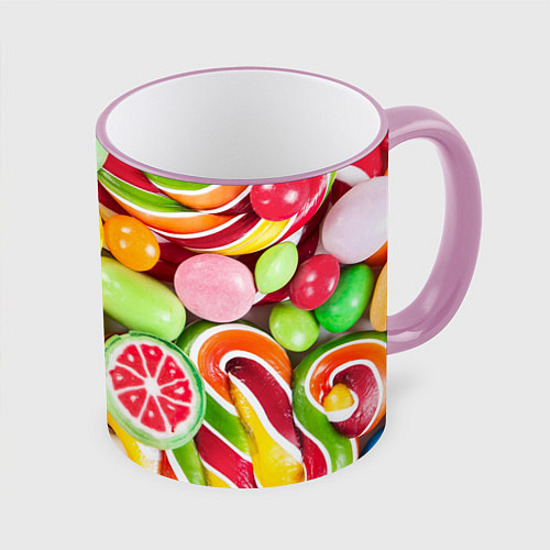 Кружка цветная Candy Summer / 3D-Розовый кант – фото 1