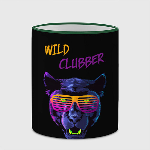 Кружка цветная Wild Clubber / 3D-Зеленый кант – фото 2