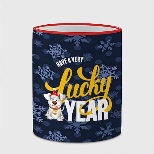 Кружка цветная Lucky Year / 3D-Красный кант – фото 2