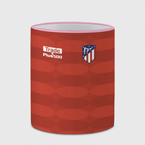 Кружка цветная Atletico Madrid: Red Ellipse / 3D-Розовый кант – фото 2