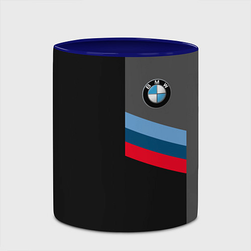 Кружка цветная BMW БМВ / 3D-Белый + синий – фото 2