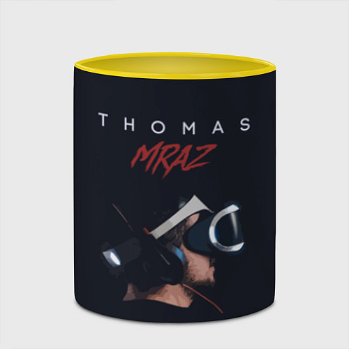 Кружка цветная Thomas Mraz / 3D-Белый + желтый – фото 2