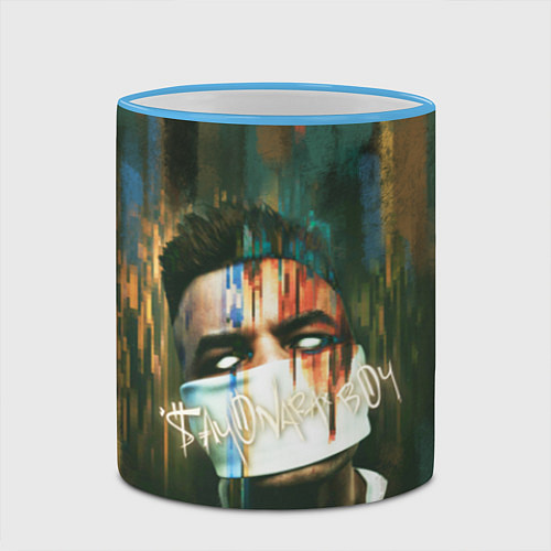 Кружка цветная Sayonara Boy: Dark side / 3D-Небесно-голубой кант – фото 2